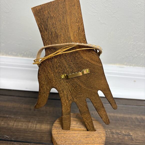 NWT Free Spirit Peyote Bird Suede Wrap Bracelet Anklet Metal Studded Adjustable - Picture 5 of 8